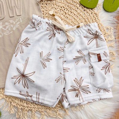 Conj. Camiseta Slow e Bermuda Coqueiros - Areia