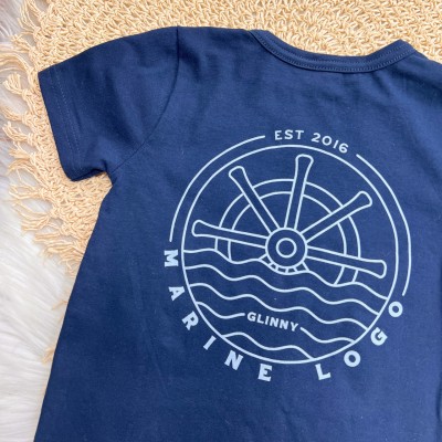 Conj. Camiseta Marine Logo e Bermuda - Marinho