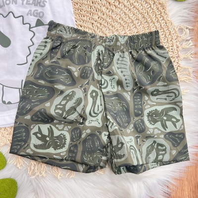 Conj. Regata Triceratops e Bermuda - Branco e Verde