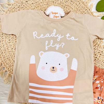 Pijama Ready to Fly e Short Safari - Areia