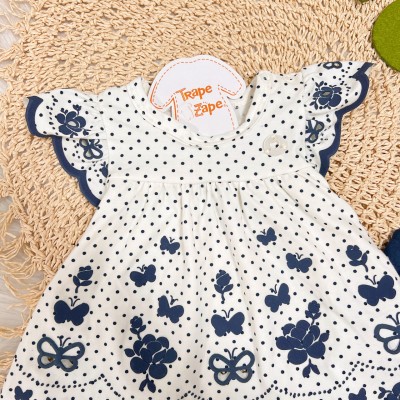 Conj. Batinha Borboletas em Lese e Short - Marinho