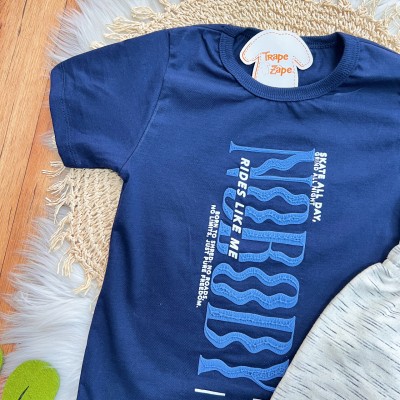 Conj. Camiseta Nobody Skate e Bermuda - Marinho