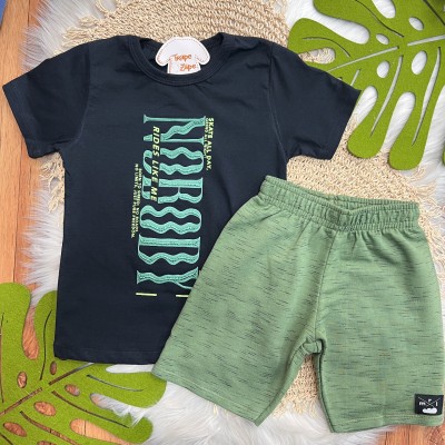 Conj. Camiseta Nobody Skate e Bermuda - Verde