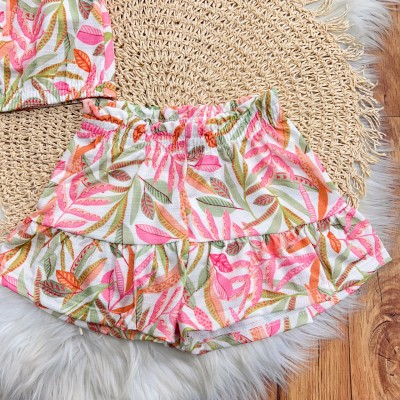 Conj. Batinha e Short Flores Tropicais - Pitaya