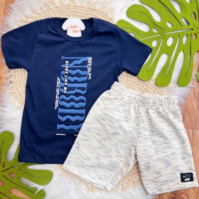 Conj. Camiseta Nobody Skate e Bermuda - Marinho