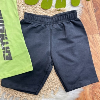 Conj. Regata SK8 Street e Bermuda - Verde Neon e Preto