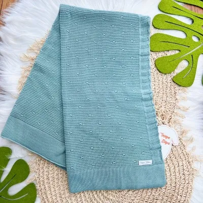 Manta de Linha Ponto Alto - Verde