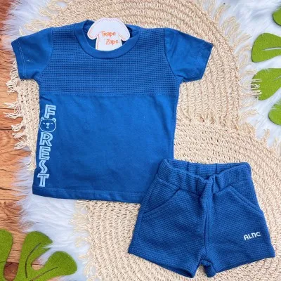 Conj. Camiseta Forest e Bermuda - Azul Marinho