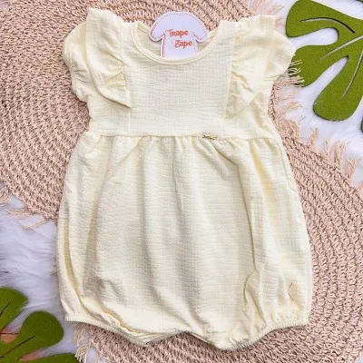 Macaquinho Anarruga Listrado - Amarelo