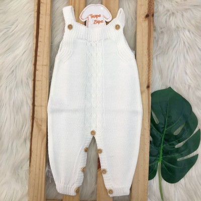  Jardineira de  Linha Trança Off White