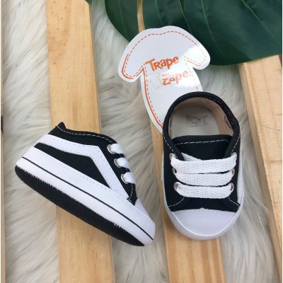  Tenis street com cadarço- Preto