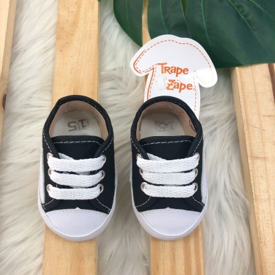  Tenis street com cadarço- Preto
