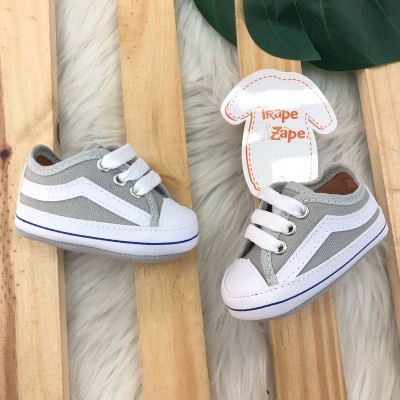 Tenis street com cadarço- Cinza