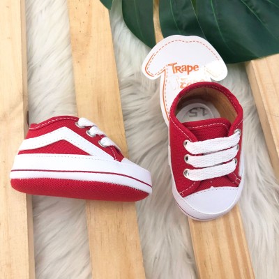 Tenis street com cadarço- Vermelho