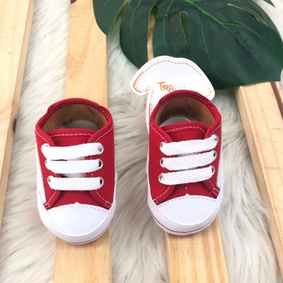 Tenis street com cadarço- Vermelho