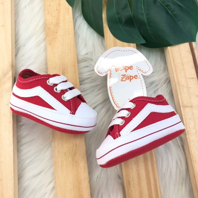 Tenis street com cadarço- Vermelho