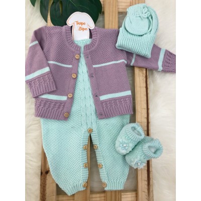 Kit algodão doce- Lilás e verde agua
