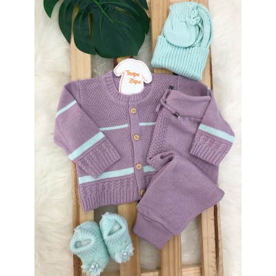 Kit algodão doce- Lilás e verde agua
