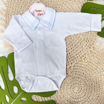   body gola bordada- hashtag azul bebe