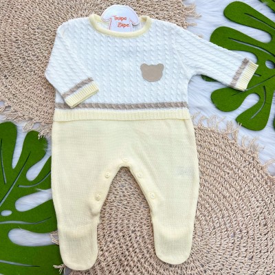 Macacão de Linha Anthony - Amarelo e Branco