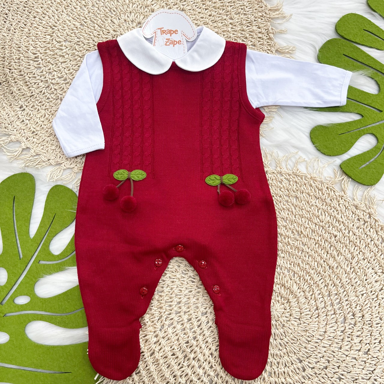 Macacão de Linha Cerejinha - Vermelho