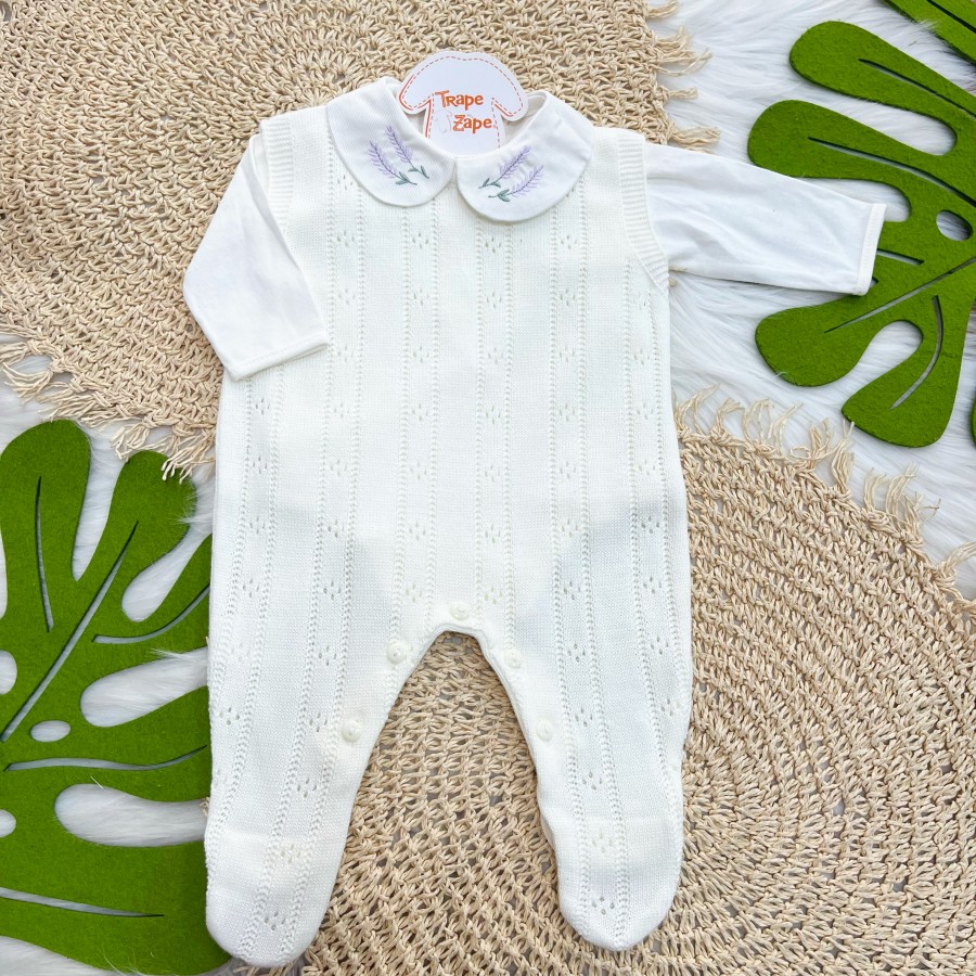 Macacão de Linha Lavanda - Off White