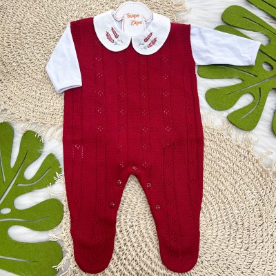 Macacão de Linha Lavanda - Vermelho