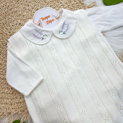 Macacão de Linha Lavanda - Off White