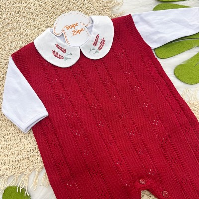 Macacão de Linha Lavanda - Vermelho