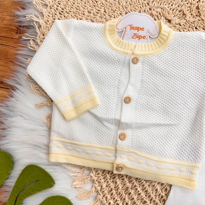 Conj de linha Tijolinho- Branco com amarelo