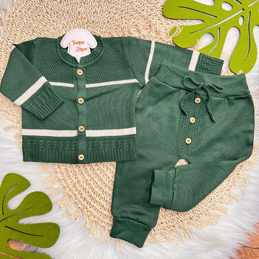 Conjunto Verde Militar com bege- Calca Saruel 