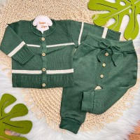 Conjunto Verde Militar com bege- Calca Saruel 