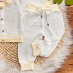 Conj de linha Tijolinho- Branco com amarelo