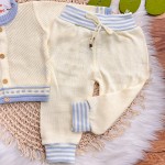 Conj de linha Tijolinho Amarelo com azul
