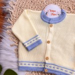 Conj de linha Tijolinho Amarelo com azul