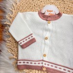 Conj de linha Tijolinho Branco com Rosê