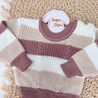  Conjunto Casaco de Linha e Calça Canelada - Rose