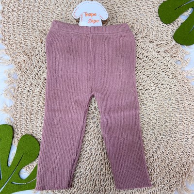  Conjunto Casaco de Linha e Calça Canelada - Rose