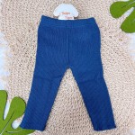 Conjunto Casaco de Linha e Calça Canelada - Azul Jeans