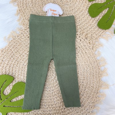 Conjunto Casaco de Linha e Calça Canelada - Verde Oliva