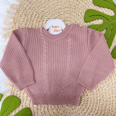 Blusa de linha ponto alto fechado- Rosê