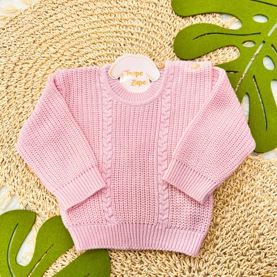 Blusa de linha ponto alto fechado- Rosa