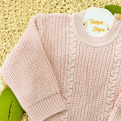 Blusa de linha ponto alto fechado- Rosa