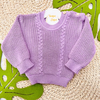 Blusa de linha ponto alto fechado- Lilás