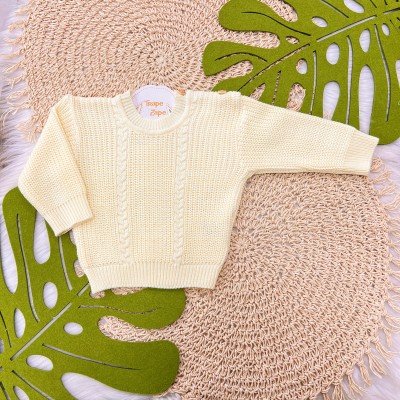  Blusa de linha ponto alto fechado- Amarelo