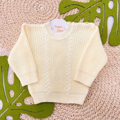  Blusa de linha ponto alto fechado- Amarelo