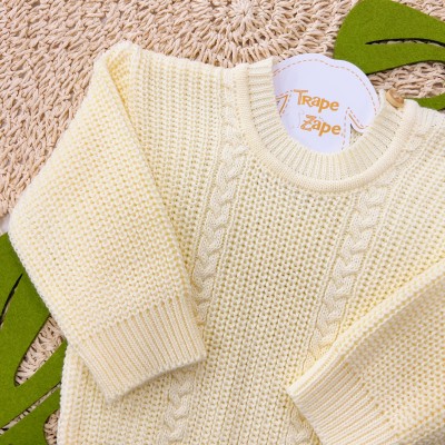  Blusa de linha ponto alto fechado- Amarelo