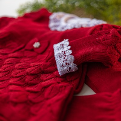  Saída de maternidade Bela- Vermelho Sapatilha