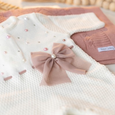 Saída de maternidade Céu estrelado BRANCO e rose