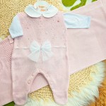  Saída de Maternidade Céu Estrelado Salopete - Rosa Bebê